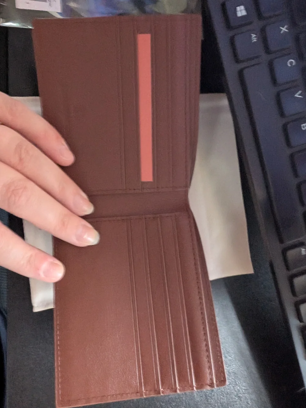 Brown Leather Bi-Fold Wallet
